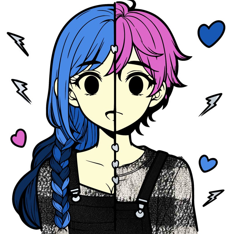 realistic girl boy split