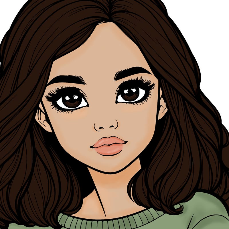 realistic girl whith cute eyes