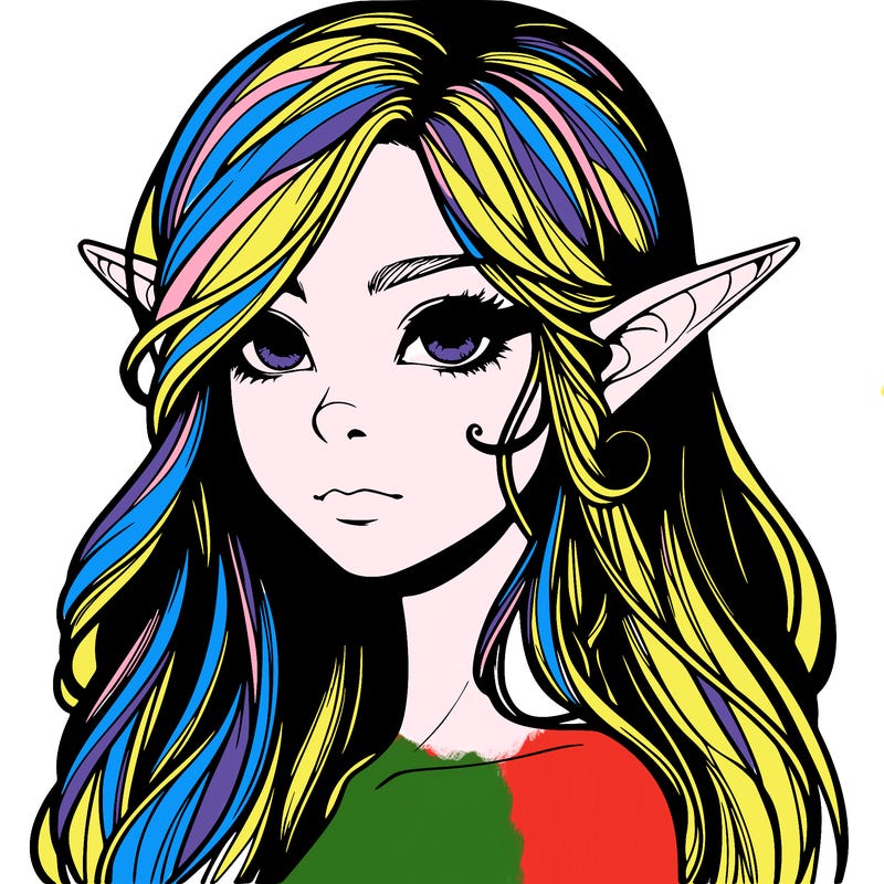 elf girl realistic dark fantasy