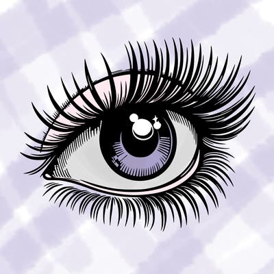 realistic eye long eylashes