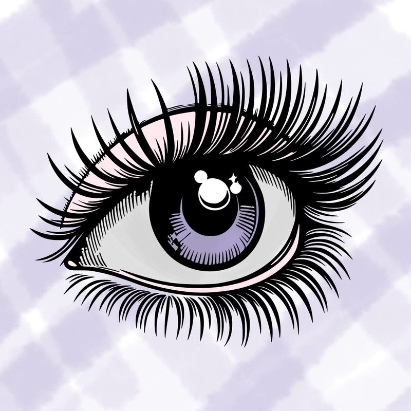 realistic eye long eylashes