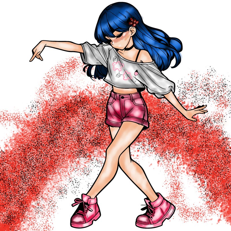 realistic girl danceing