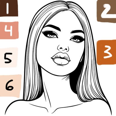 realistic woman with full lips