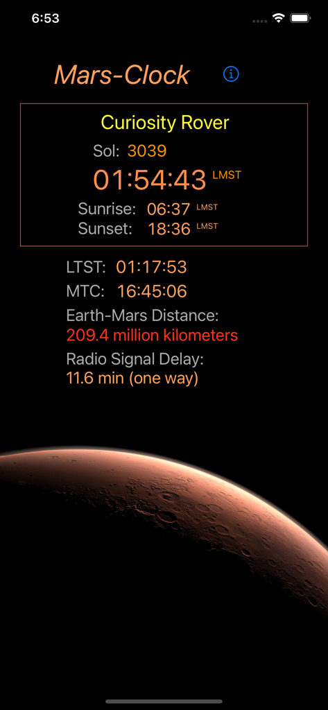 Mars-Clock - Utilities App | MWM