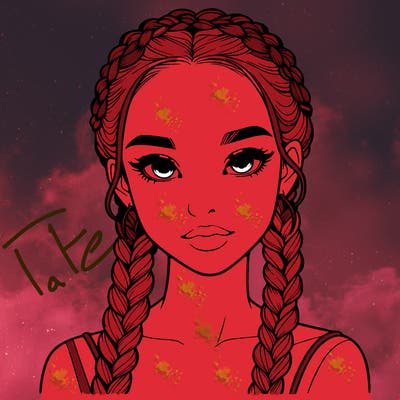 realistic girl with braids