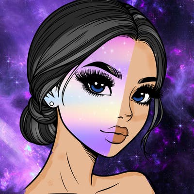 realistic girl with lashes