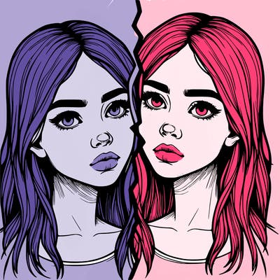 realistic girl split