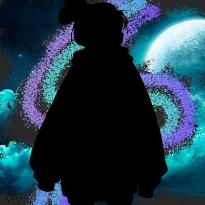 realistic girl with a oversized sweatshirt on and a bun