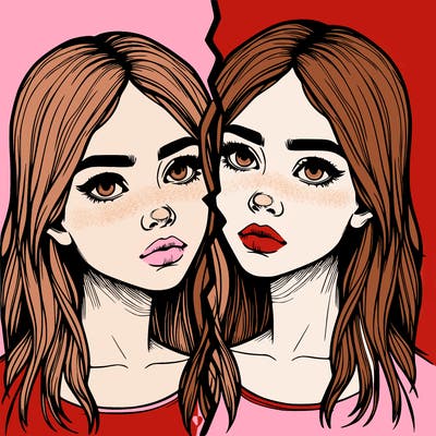 realistic girl split