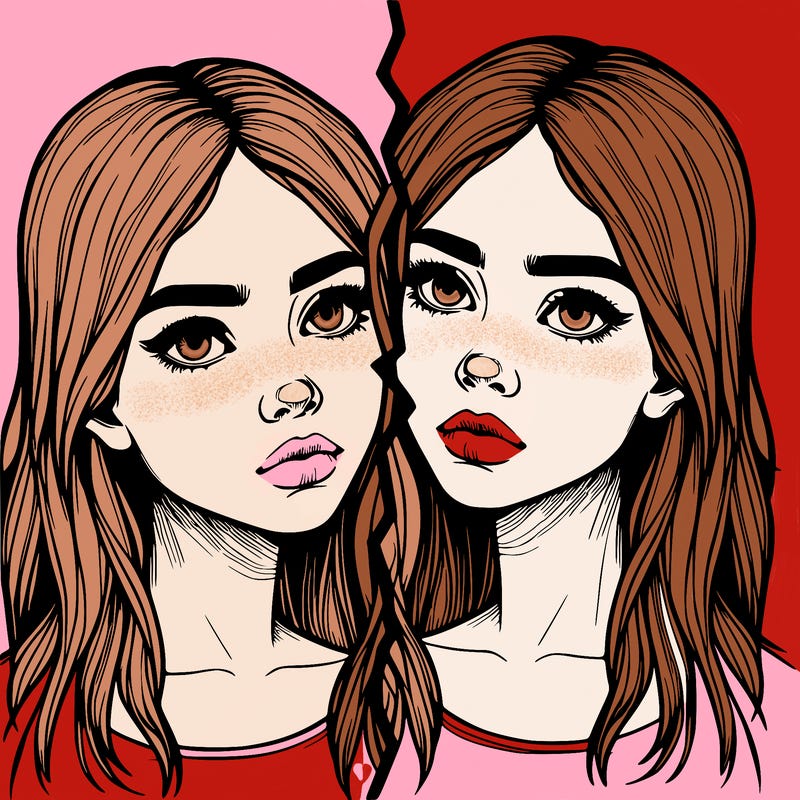 realistic girl split