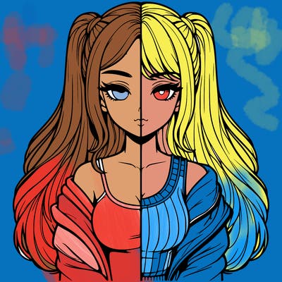 realistic girl split