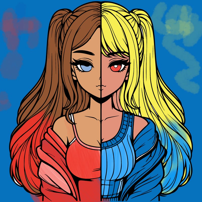 realistic girl split