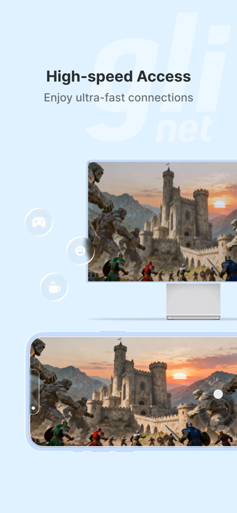GLKVM - Screenshot of GLKVM app showing high speed remote access between a monitor and a smartphone