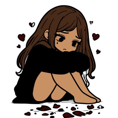 a girl after a breakup