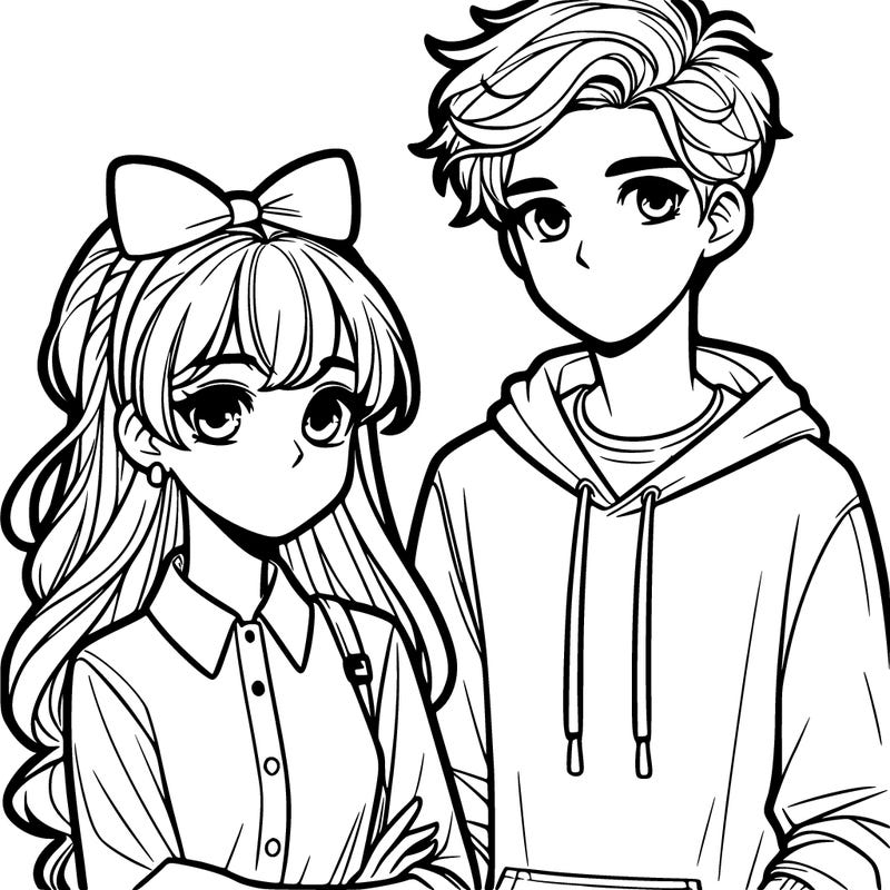 teen girl and teen boy