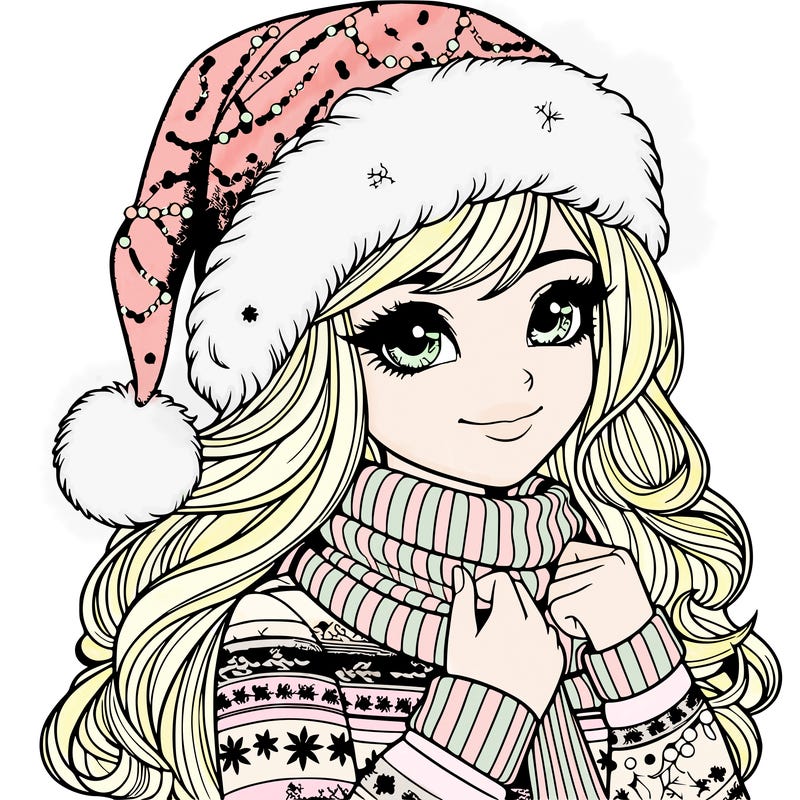 realistic christmas girl