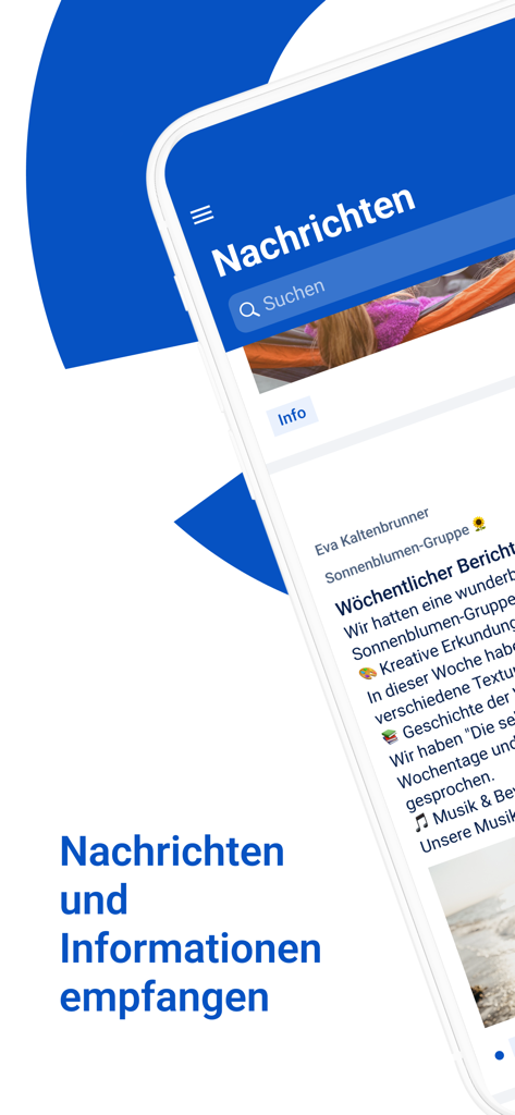 Stay Informed App - Stay Informed app interface showing a news feed with school announcements and reports