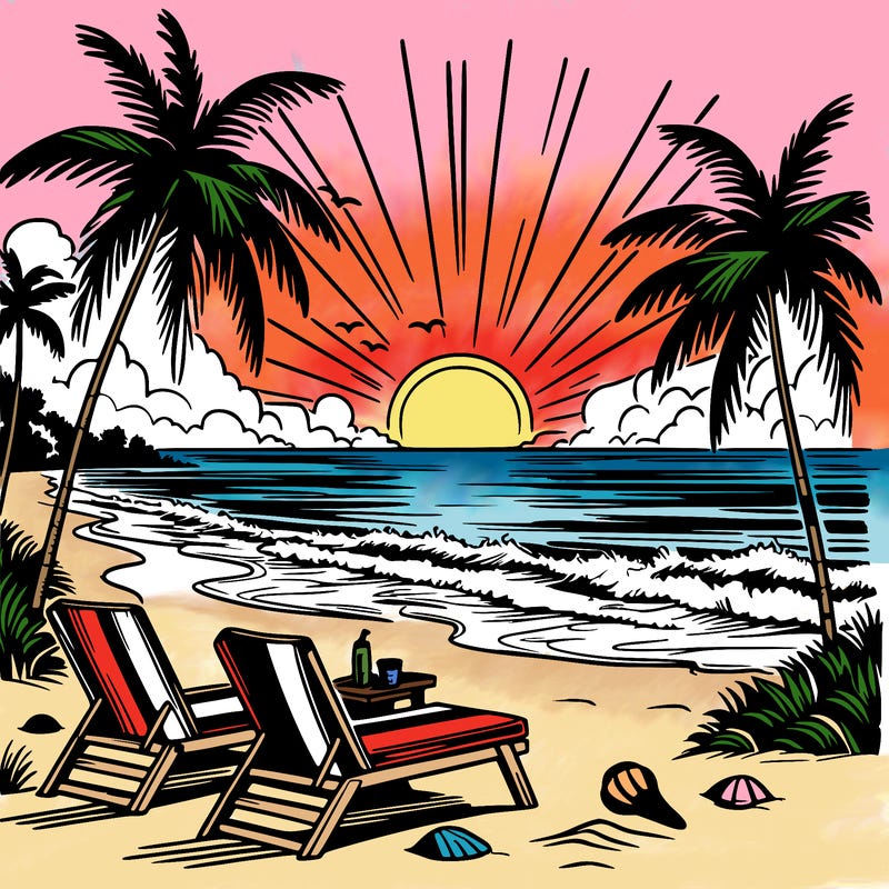 beach sunset florida easy