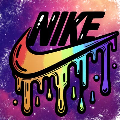 dripping nike logo