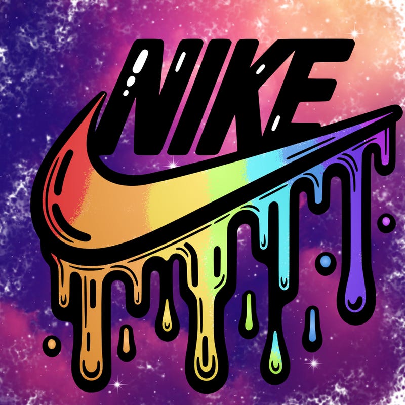 dripping nike logo