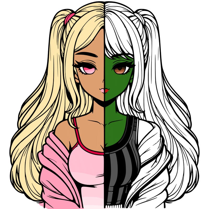 realistic girl split