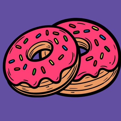 a piece of food doughnuts