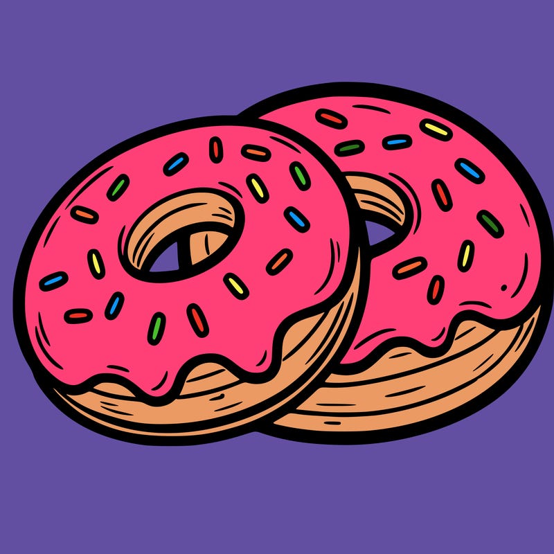 a piece of food doughnuts