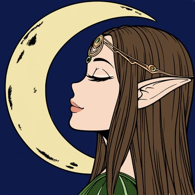 a realistic moon elf