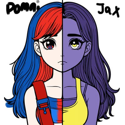 realistic girl split