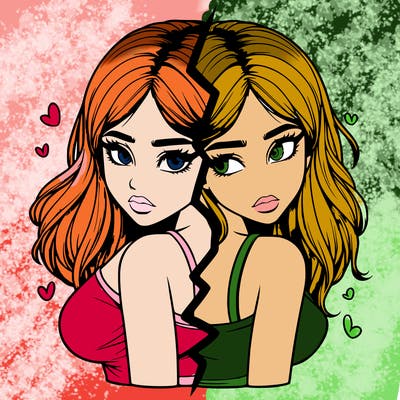 realistic girl split