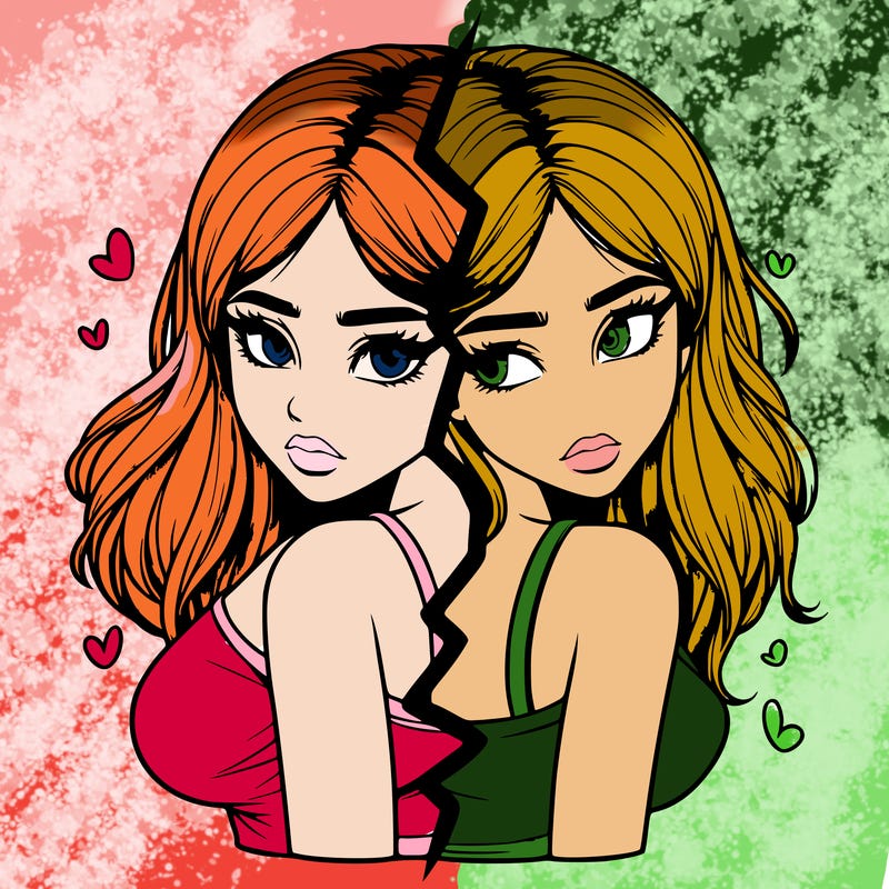 realistic girl split