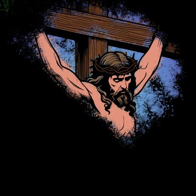 jesus realistic on the cross