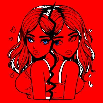 realistic girl split