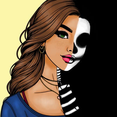 detailed realistic girl