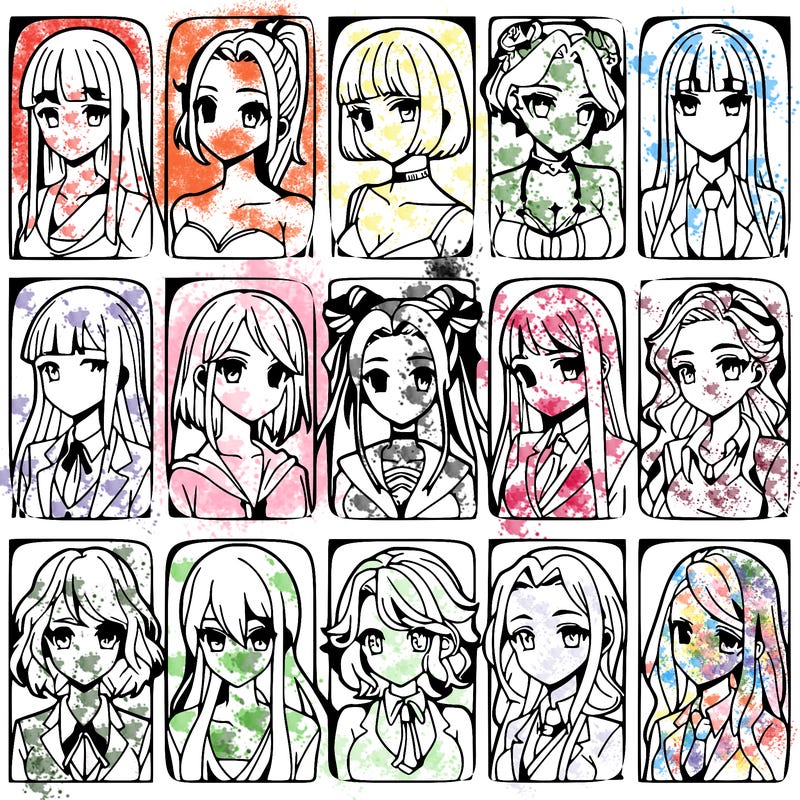 girls that look diffrent anime