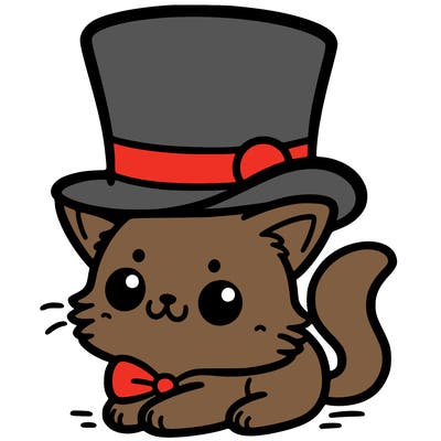 cat wearing a top hat