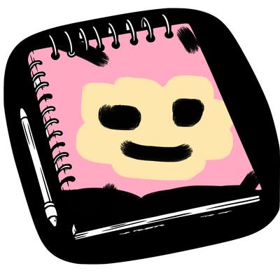 a blank sketch pad