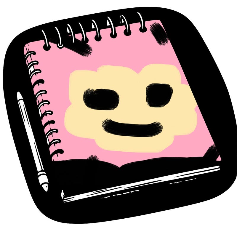 a blank sketch pad