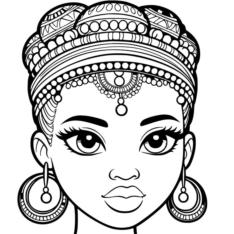 african princess head shot