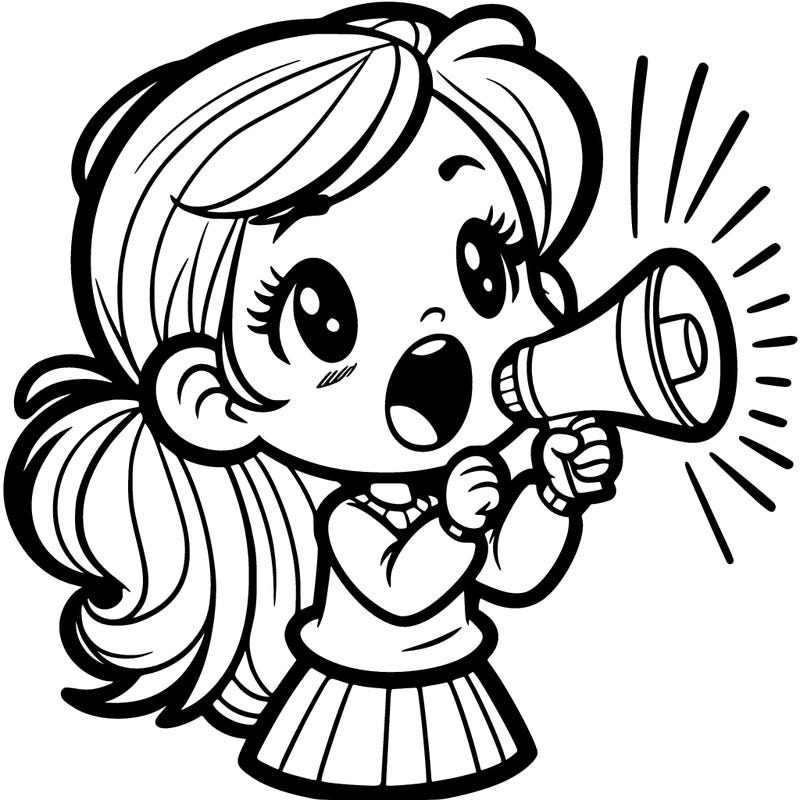 a girl shouting