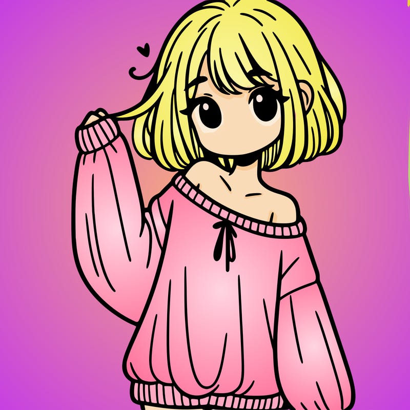 girl in baggy sweater hanging off her shoulder