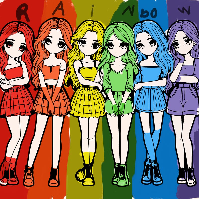 a group of girls realistic