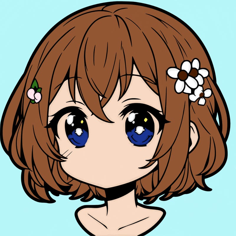 head of a cute anime girl