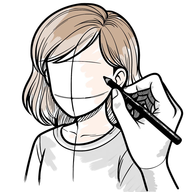 drawing a realistic person