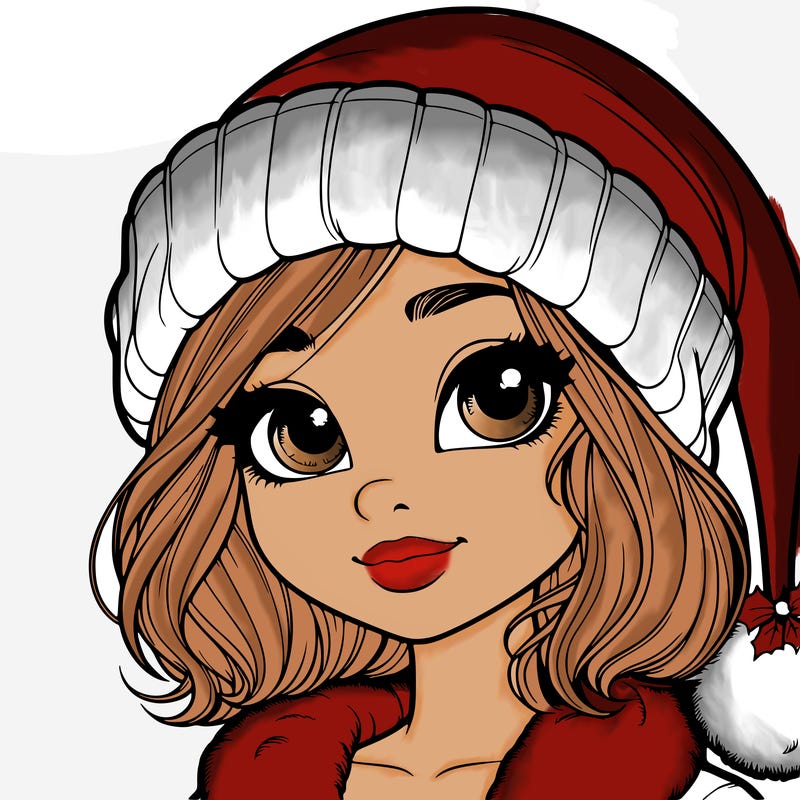 realistic christmas girl