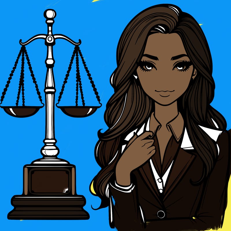 a beautiful and stylish female lawyer