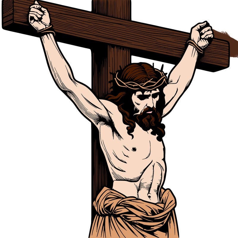 jesus realistic on the cross