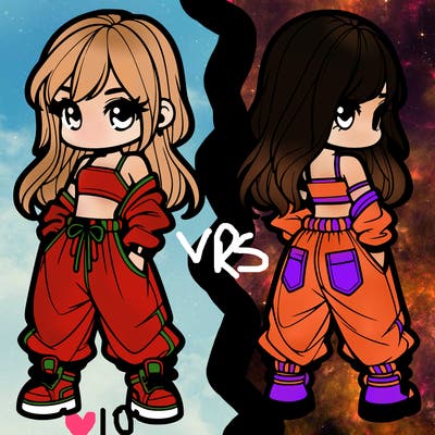 girl in crop top and baggy pants