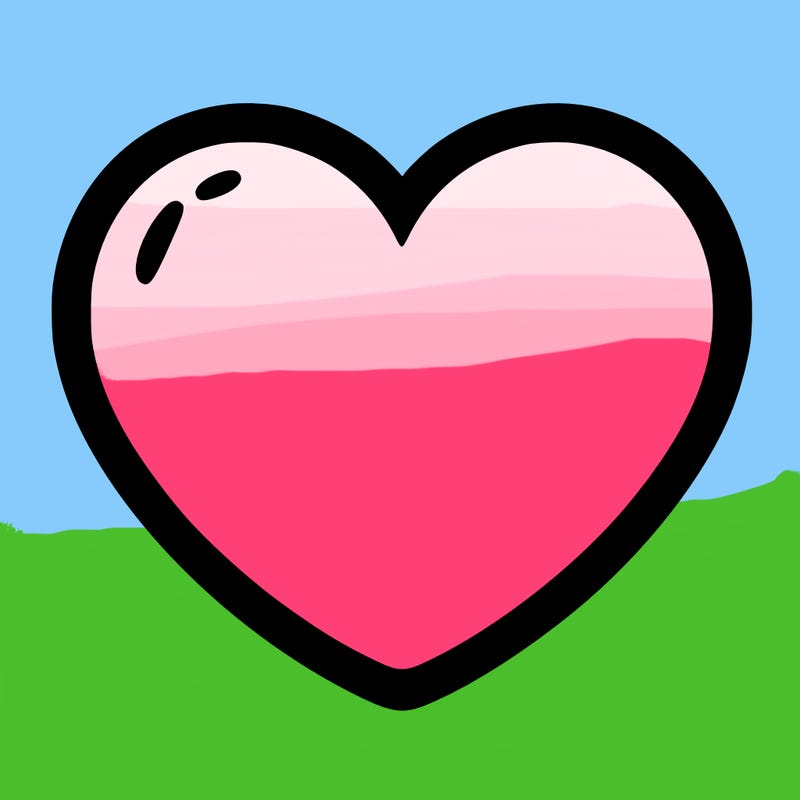 a blank heart