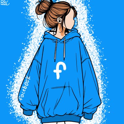 realistic girl with a oversized sweatshirt on and a bun